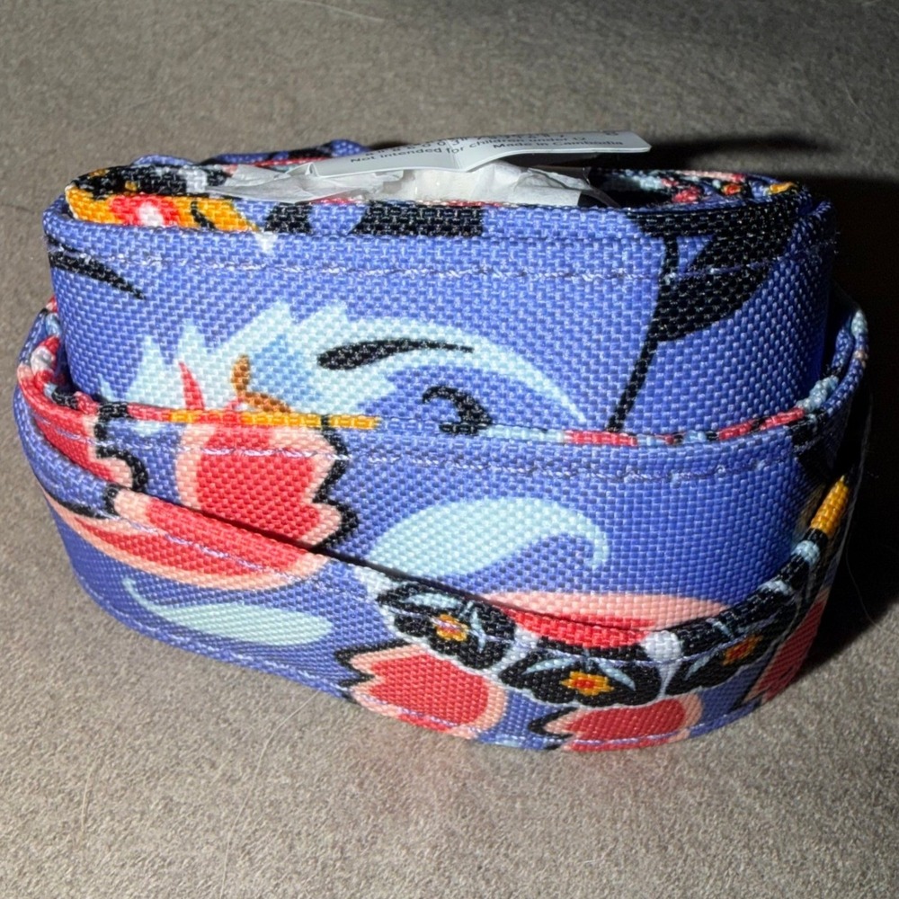 Vera Bradley Lighten Up Wide Lanyard Mural Garden Floral Blue 28182-V78 NWT
